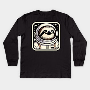 Astronaut Aesthetic Sloth,Slothstronaut Aesthetic Galaxy Universe Astronaut Kids Long Sleeve T-Shirt